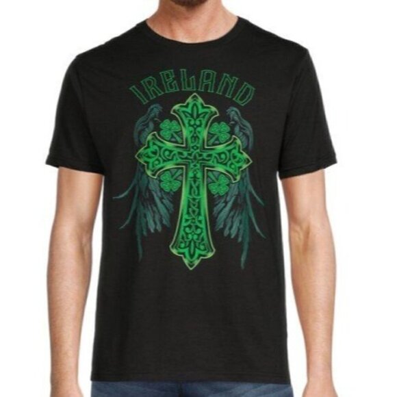 IRELAND Men's Winged Celtic Cross T-Shirt - Picture 4 of 4